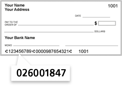 026001847 routing number on Banco Bilbao Vizcaya Argentaria SA check