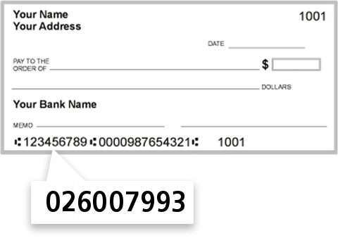 026007993 routing number on UBS AG check