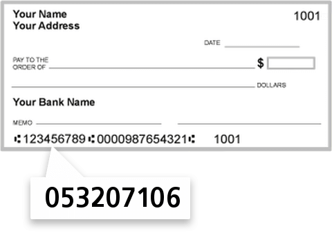 053207106 routing number on Bank of York check