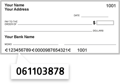 061103878 routing number on Bank of the Ozarks WCA check