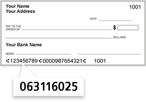 063116025 routing number on American Momentum Bank check