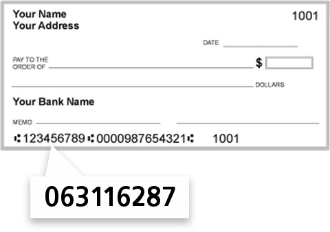 063116287 routing number on Seacoast National Bank check