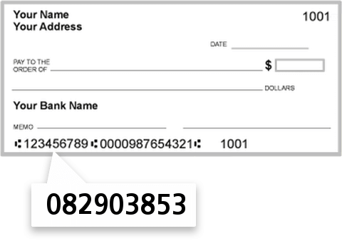 082903853 routing number on Arkansas County Bank Lockesburg check