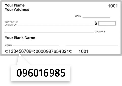 096016985 routing number on Alerus Financial NA check