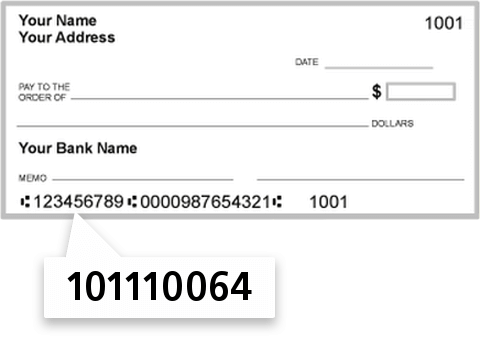 101110064 routing number on Hillsboro State Bank check