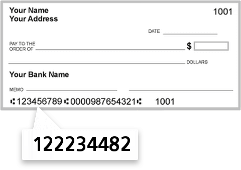 122234482 routing number on Hanmi Bank check