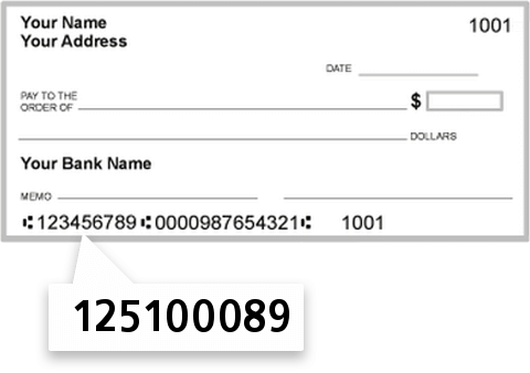 125100089 routing number on Washington Trust Bank check