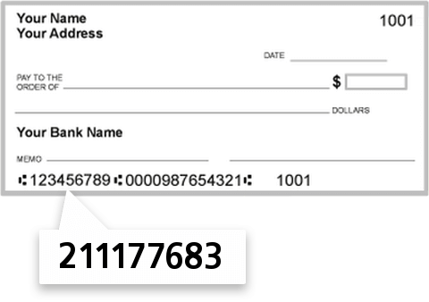 211177683 routing number on Northeast Family FCU check