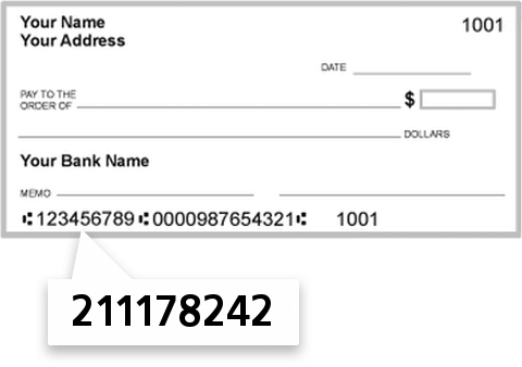 211178242 routing number on Science Park FCU check