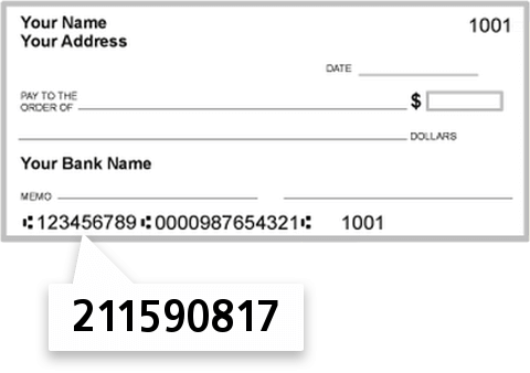 211590817 routing number on Wave Federal Credit Union check