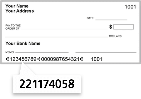 221174058 routing number on Greenwich MUN Empl check