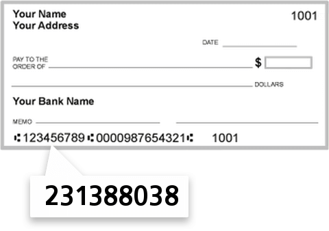 231388038 routing number on Lancaster RED Rose Credit Union check