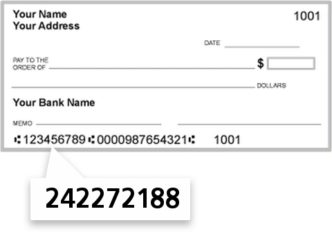 242272188 routing number on Fifth Third Bank check