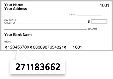271183662 routing number on I H Mississippi Valley Credit Union check