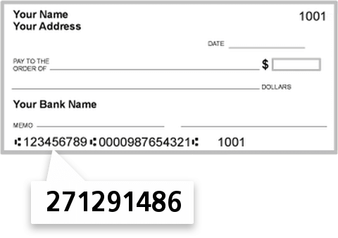 271291486 routing number on South Shore Railroad Efcu Css&sb RR check