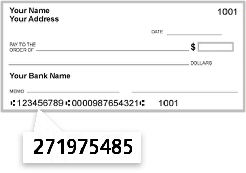 271975485 routing number on Aurora Firefighters CU check