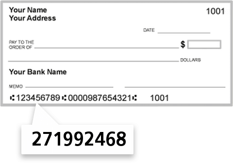 271992468 routing number on Great Lakes Credit Union check