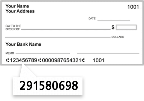291580698 routing number on Northwoods Community Credit Union check