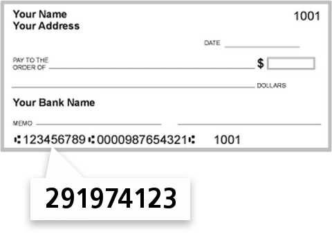 291974123 routing number on AE Goetze Employees Credit Union check