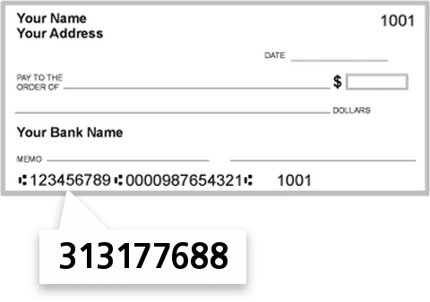 313177688 routing number on Ibew Community Federal Credit Union check