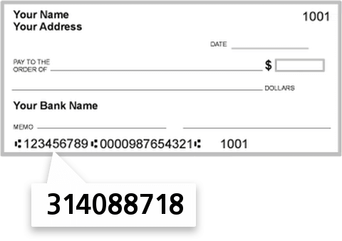 314088718 routing number on Generations Federal Credit Union check
