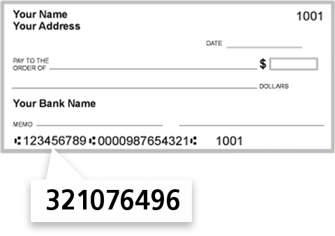 321076496 routing number on S F Police CU check