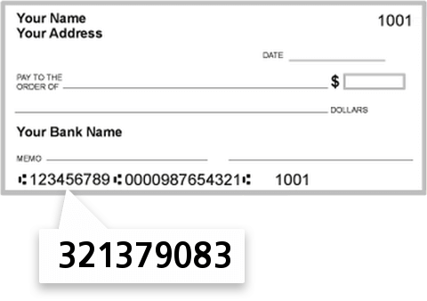 321379083 routing number on Hawaii Federal Credit Union check