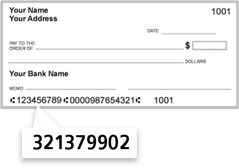 321379902 routing number on Kauai Community Federal Credit Union check