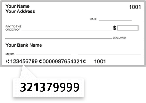 321379999 routing number on Onomea Federal Credit Union check