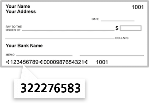 322276583 routing number on Schoolsfirst Federal Credit Union check