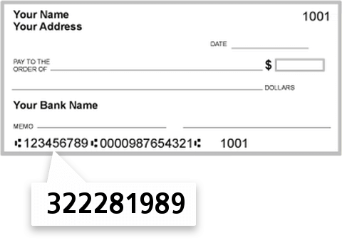 322281989 routing number on Orange Countys Credit Union check