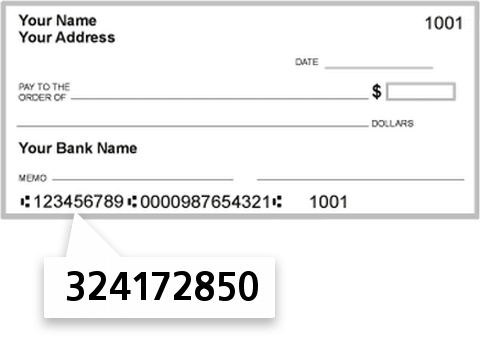 324172850 routing number on Simplot Employees Credit Union check